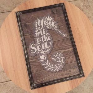 NWT You Me & the Sea Picture Frame Hook Wall Art